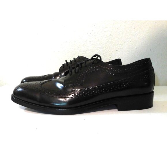 Nunn Bush Dress Flex Leather Oxford Shoes Mens Size 9.5 Dark Brown Wing Tip - Picture 6 of 14